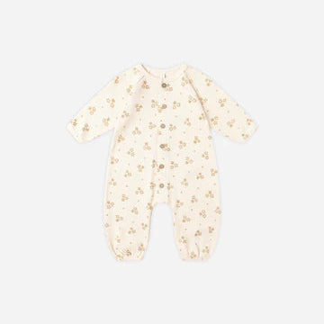 Waffle Long Sleeve Jumpsuit Marigold | Quincy Mae