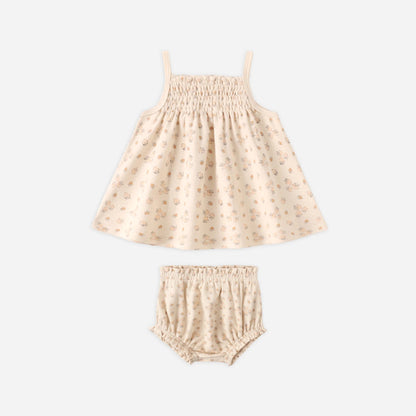 Smoked Tank + Bloomer Set Strawberry | Quincy Mae