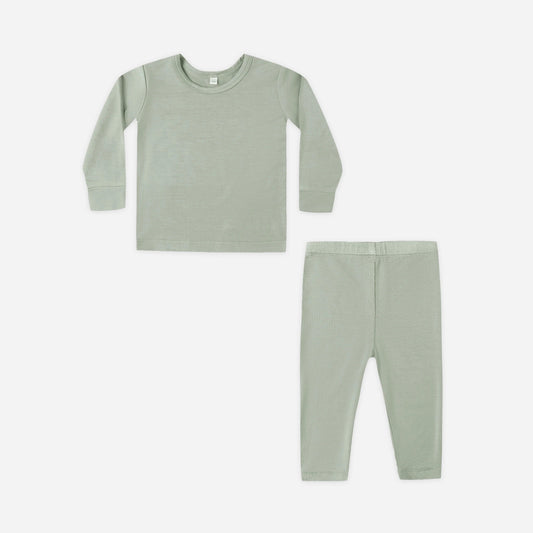 Bamboo Pyjama Set Fern 4-5Y | Quincy Mae