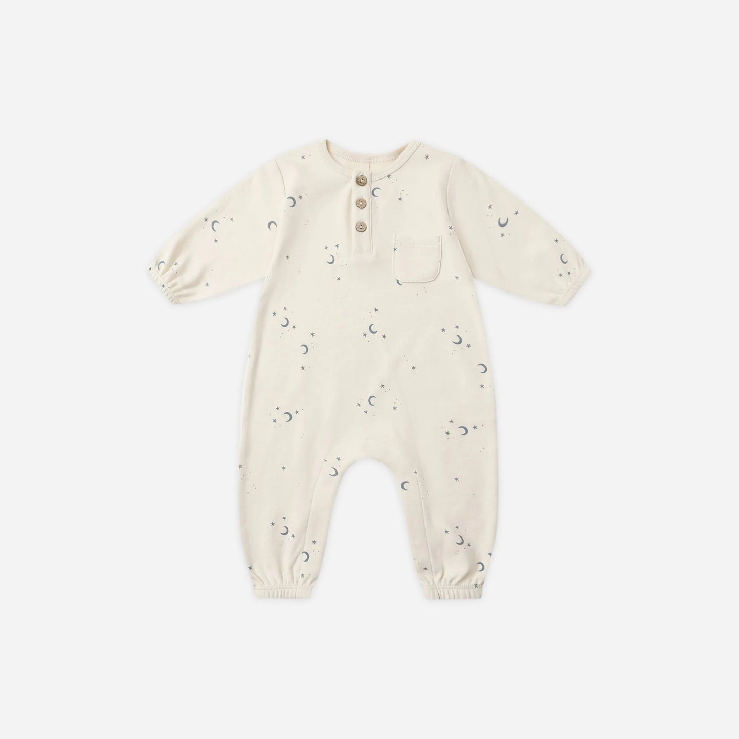 Long Sleeve Pocket Jumpsuit Moons | Quincy Mae