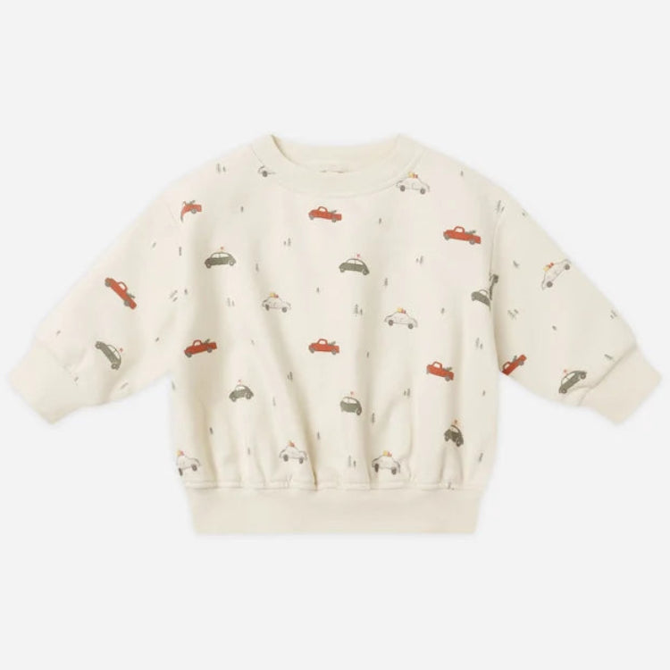 Relaxed Fleece Sweatshirt Cars | Quincy Mae