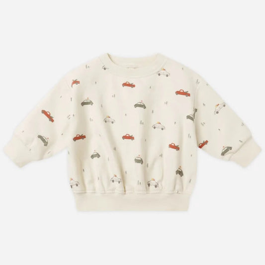 Relaxed Fleece Sweatshirt Cars | Quincy Mae