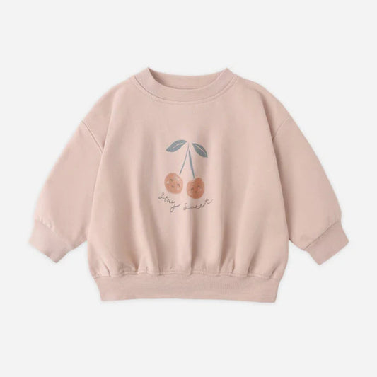 Relaxed Sweatshirt Cherry | Quincy Mae