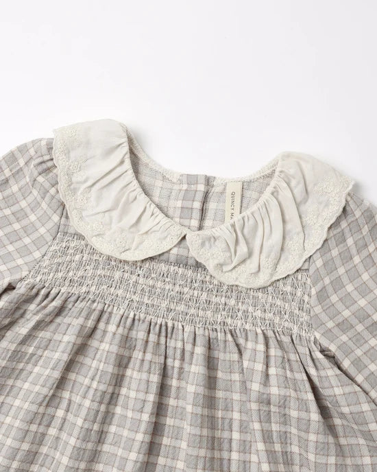 Callie Dress Blue Gingham | Quincy Mae
