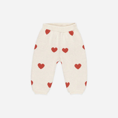 Quincy Mae Cream Heart Knit Set