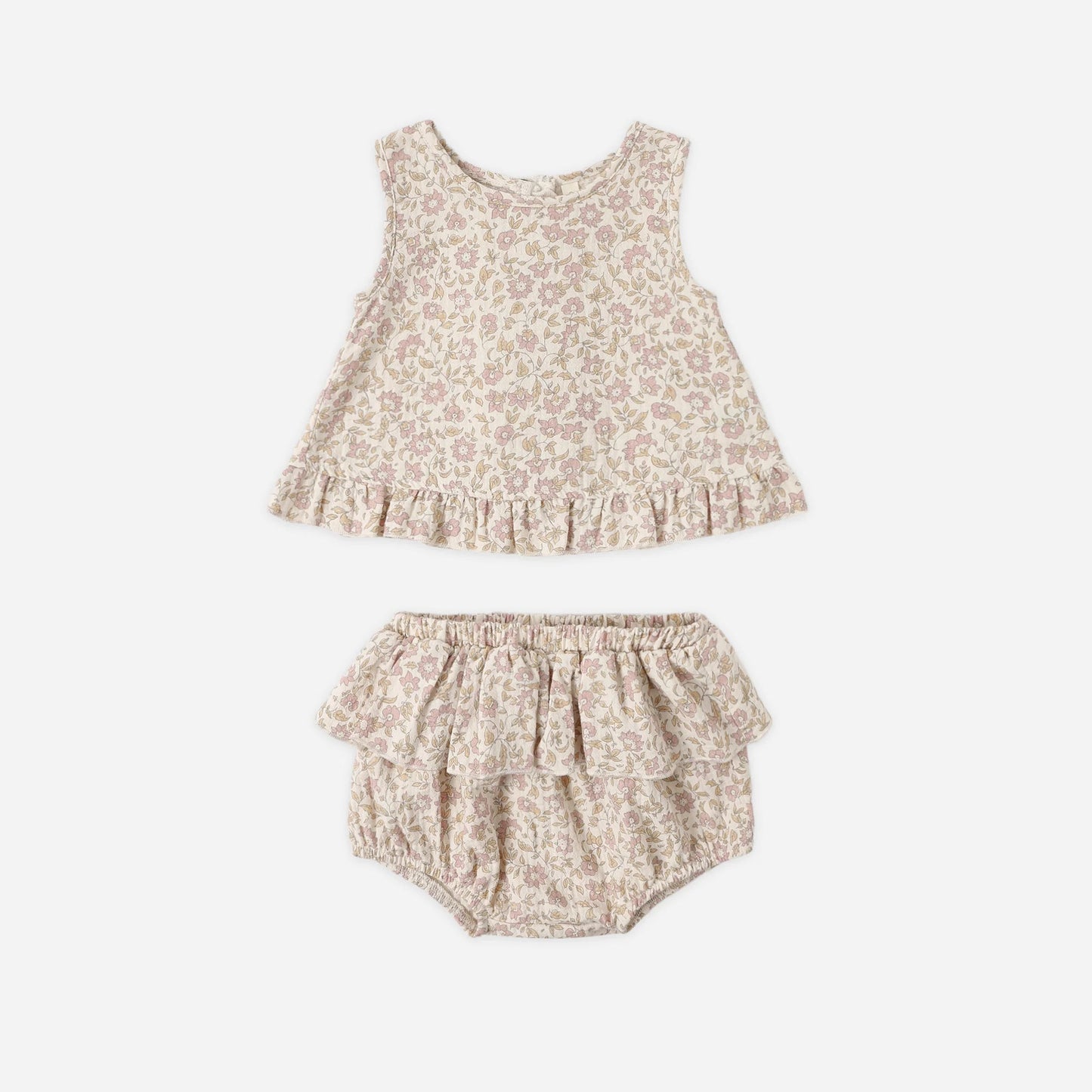 Ruffle Tulip Top + Bloomer Set Dahlia | Quincy Mae