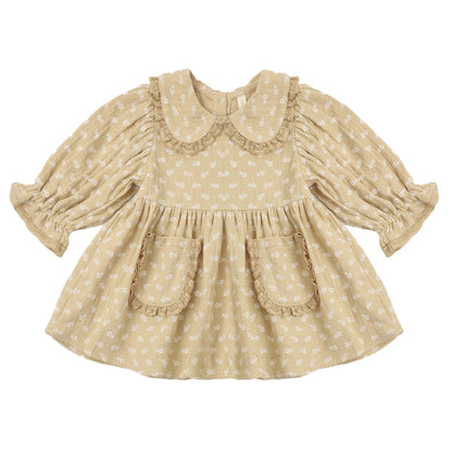 Marisol Dress Butterscotch Floral | Quincy Mae