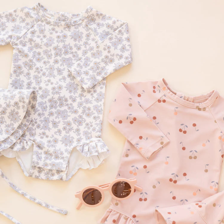 Olivia Rashguard Blue Floral | Quincy Mae