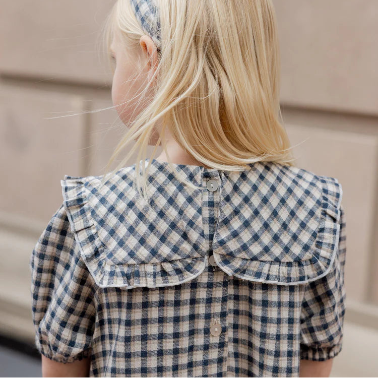 Robe Camille carreaux marine | Rylee + Cru