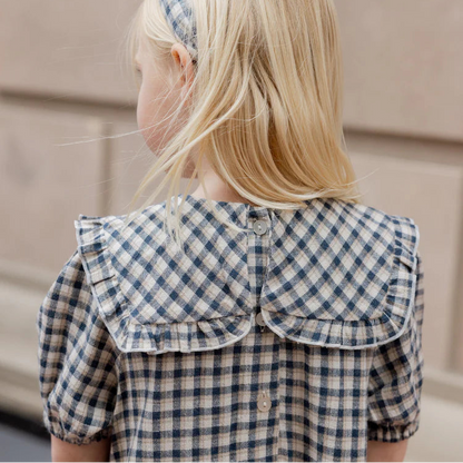 Robe Camille carreaux marine | Rylee + Cru