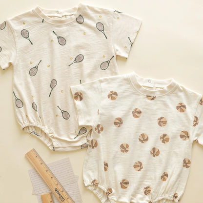 Relaxed Bubble Romper Tennis | Rylee + Cru