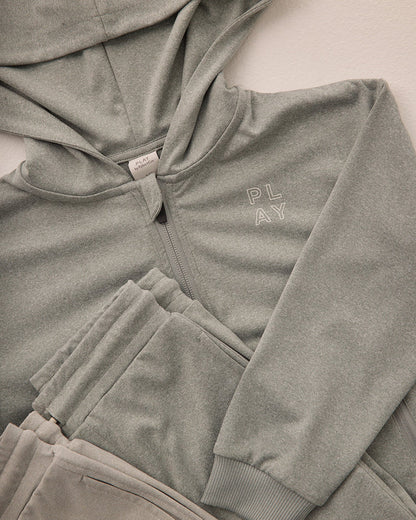 Zip Up Hoodie Heathered Eucalyptus | Rylee + Cru