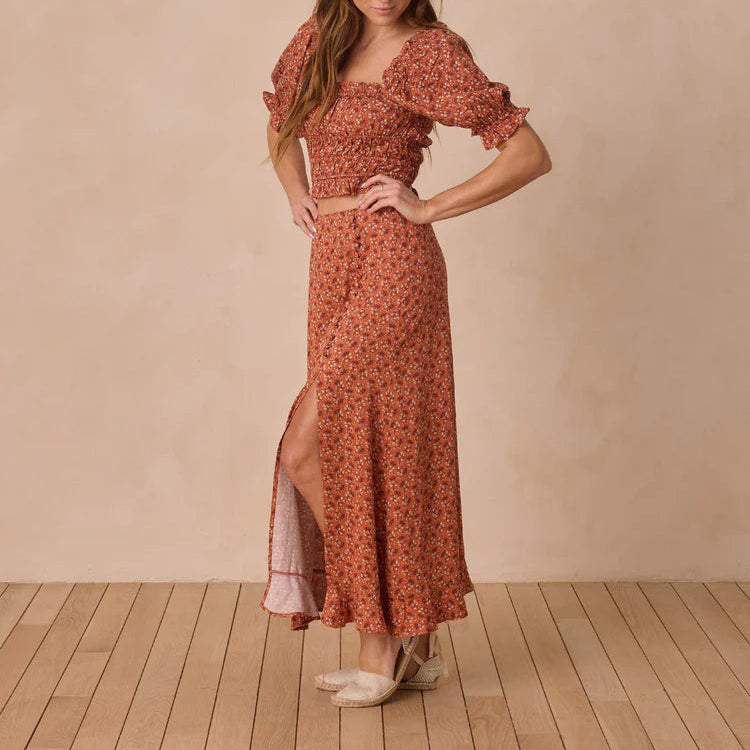 Jupe Red Floral | Rylee + Cru