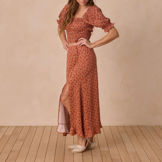 Jupe Red Floral | Rylee + Cru