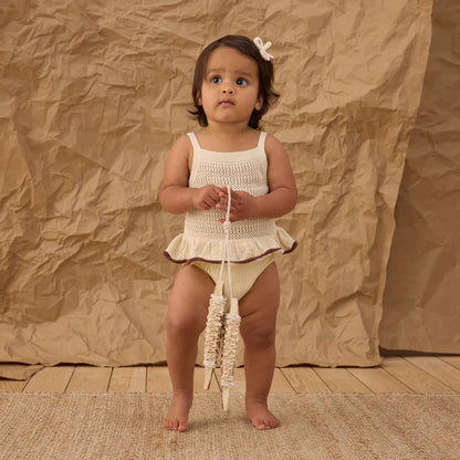 Romper Crochet Natural | Rylee + Cru