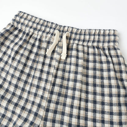 Navy Check pants And Blouse Set | Rylee + Cru