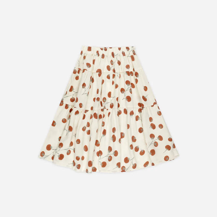 Tiered Midi Skirt Tomatoes | Rylee + Cru