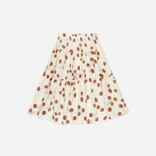 Tiered Midi Skirt Tomatoes | Rylee + Cru