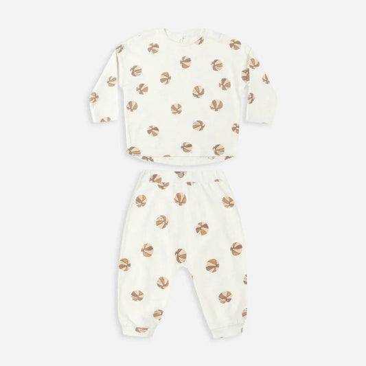 Long Sleeve Tee +Pant Set Basketball | Rylee + Cru