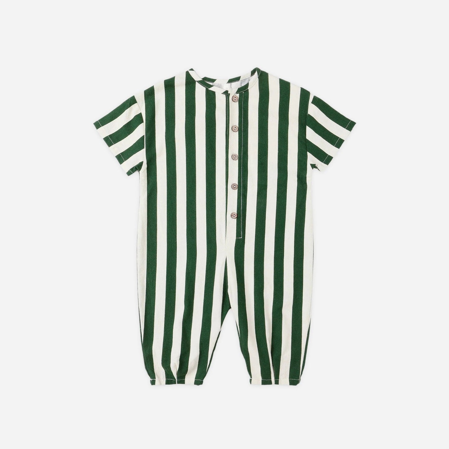 Hayes Jumpsuit Green Stripe | Rylee + Cru