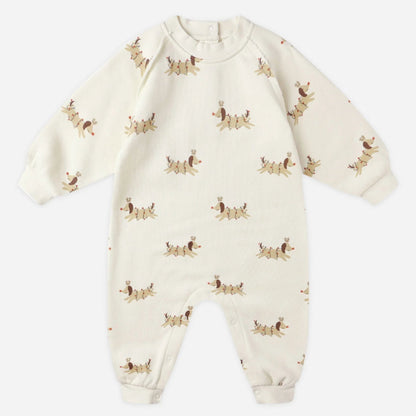 Raglan Jumpsuit Christmas Dogs | Rylee + Cru
