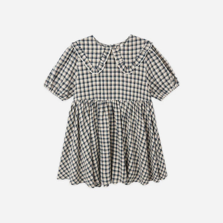 Robe Camille carreaux marine | Rylee + Cru