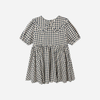 Robe Camille carreaux marine | Rylee + Cru