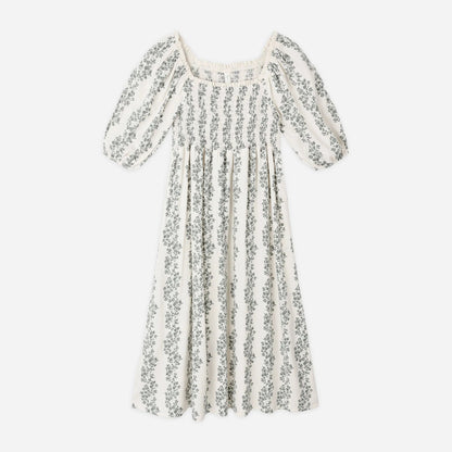 Della Dress Green Vines 2-3Y | Rylee + Cru