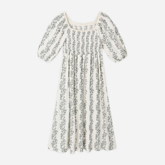 Della Dress Green Vines 2-3Y | Rylee + Cru