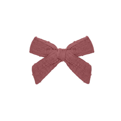 Barrette Bow Raspberry | Rylee + Cru
