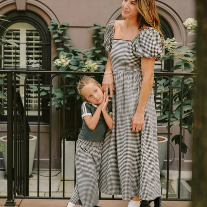 Chiara Dress Black Gingham | Rylee + Cru