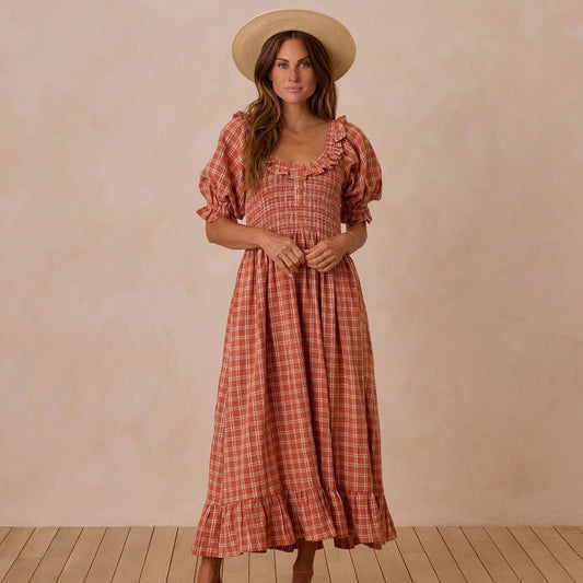 Simone Dress Fall Plaid | Quincy Mae