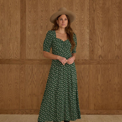 Violet Dress Green Ditsy | Rylee + Cru
