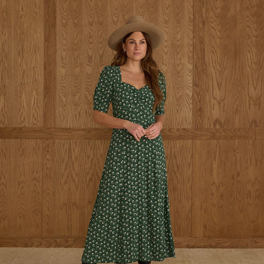 Violet Dress Green Ditsy | Rylee + Cru