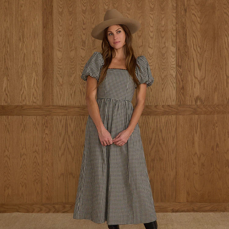 Chiara Dress Black Gingham | Rylee + Cru