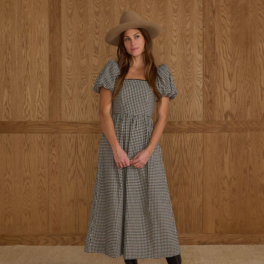 Chiara Dress Black Gingham | Rylee + Cru