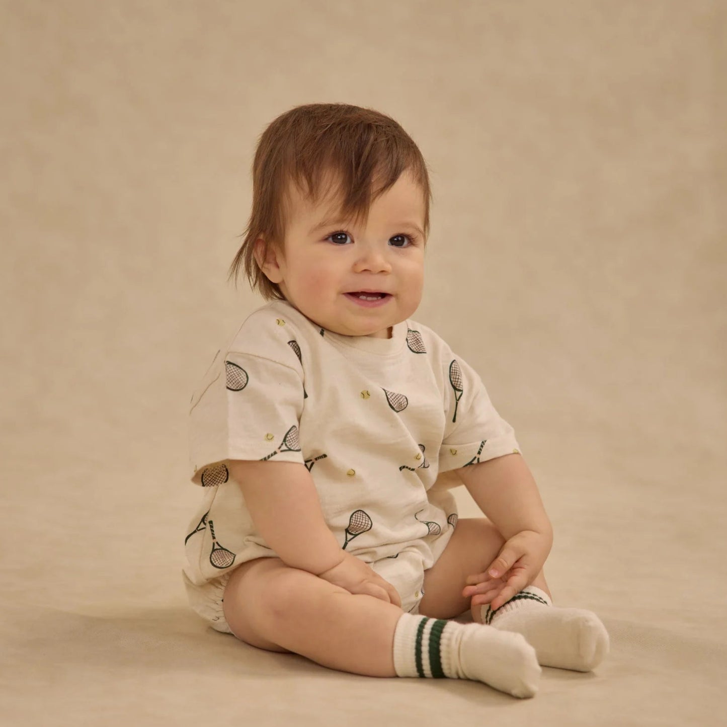 Relaxed Bubble Romper Tennis | Rylee + Cru