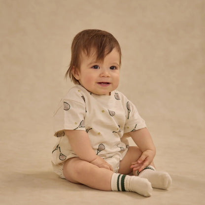 Relaxed Bubble Romper Tennis | Rylee + Cru
