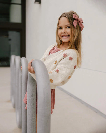 Barrette Bow Raspberry | Rylee + Cru