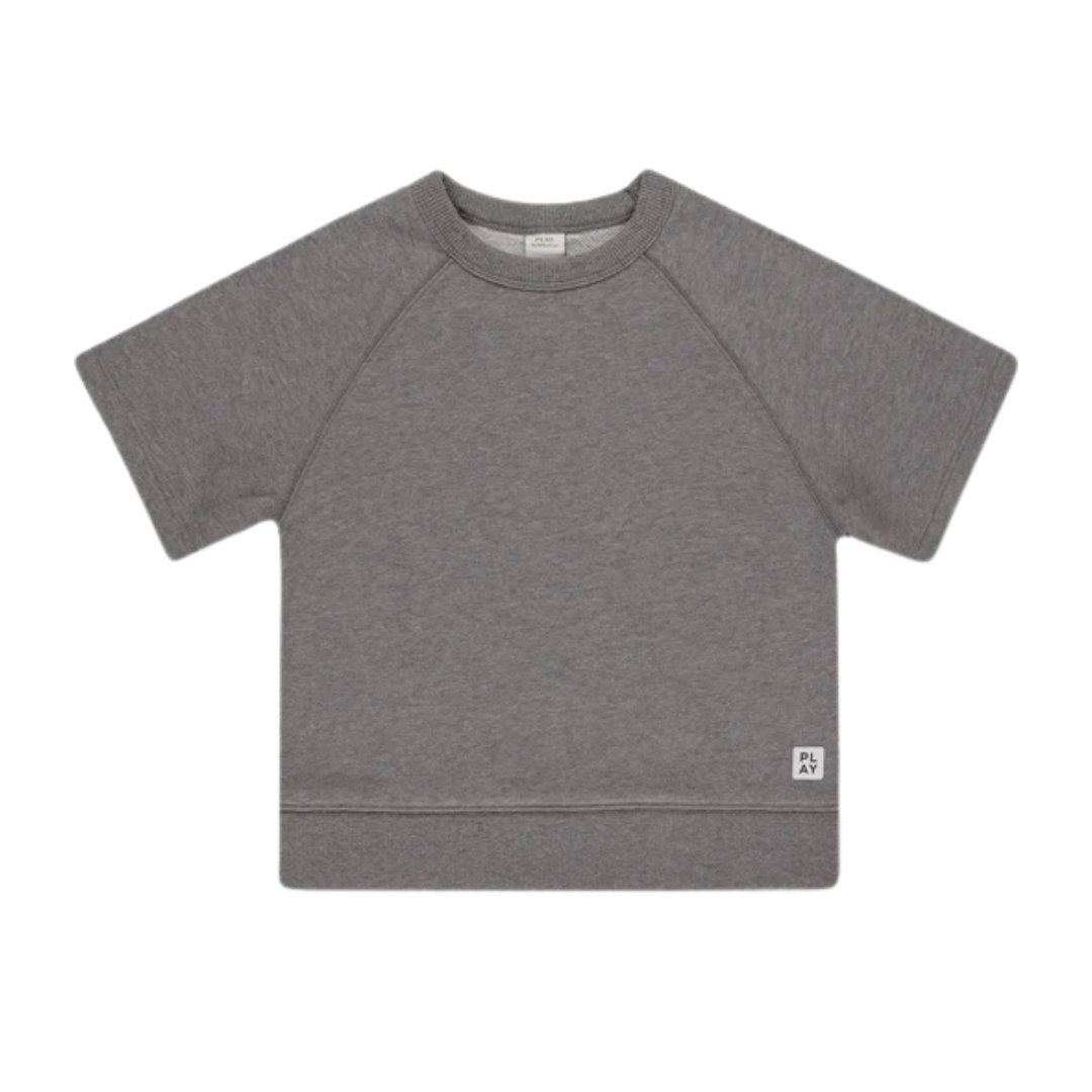 Short Sleeve Sweatshirt Heathered Gray | Rylee + Cru