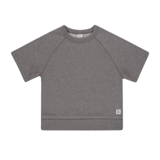Short Sleeve Sweatshirt Heathered Gray | Rylee + Cru