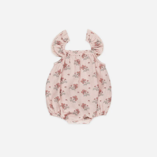 Vintage Floral Romper | Quincy Mae