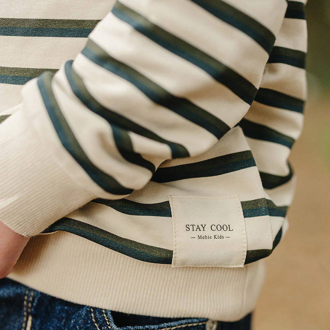 Stay Cool Striped Crewneck | Mebie
