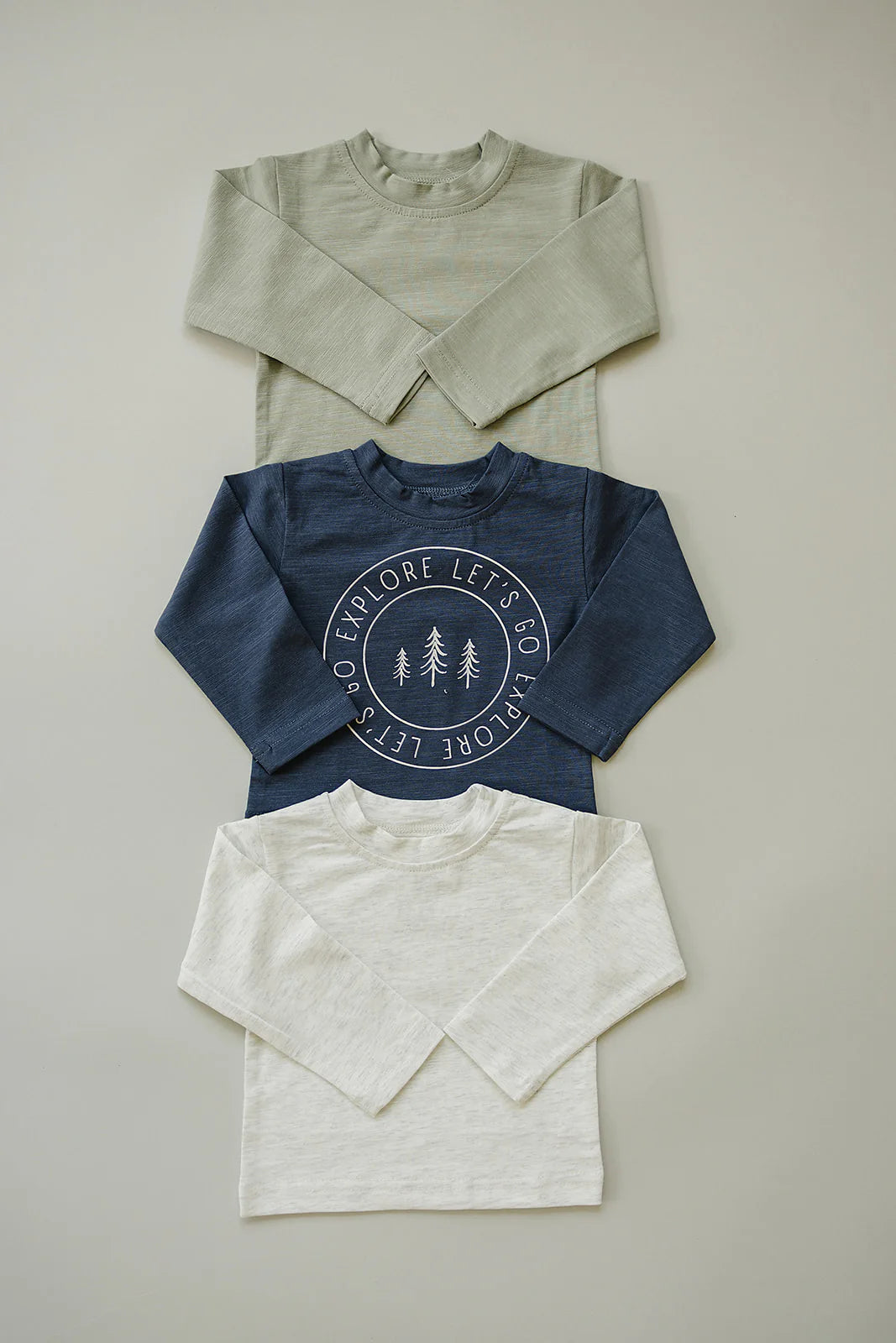 Sage Long Sleeve Cotton Tee | Mebie (Copy)