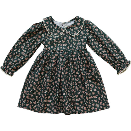 Robe olive floral | Mebie Baby