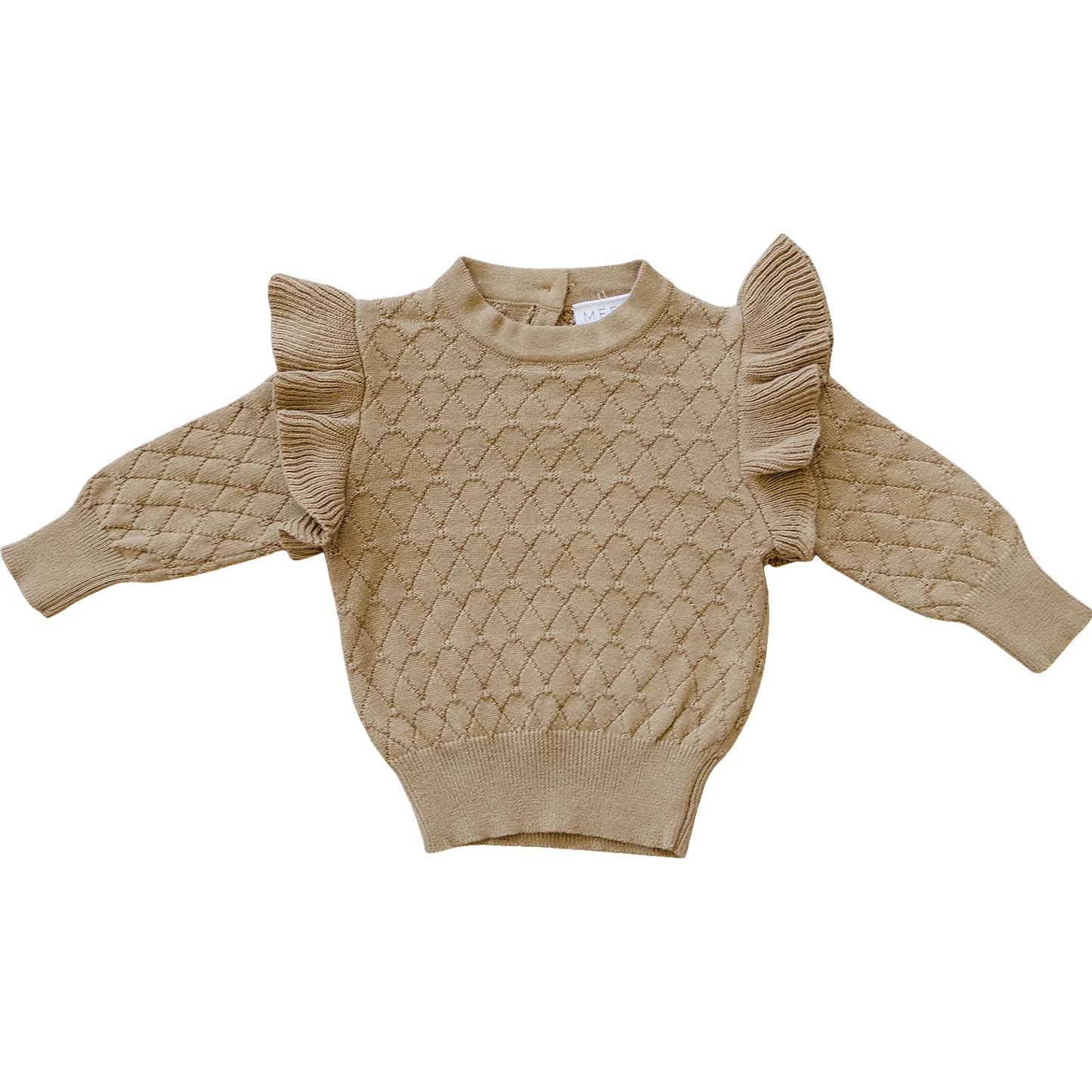 Toffee knit Ruffle Sweather | Mebie