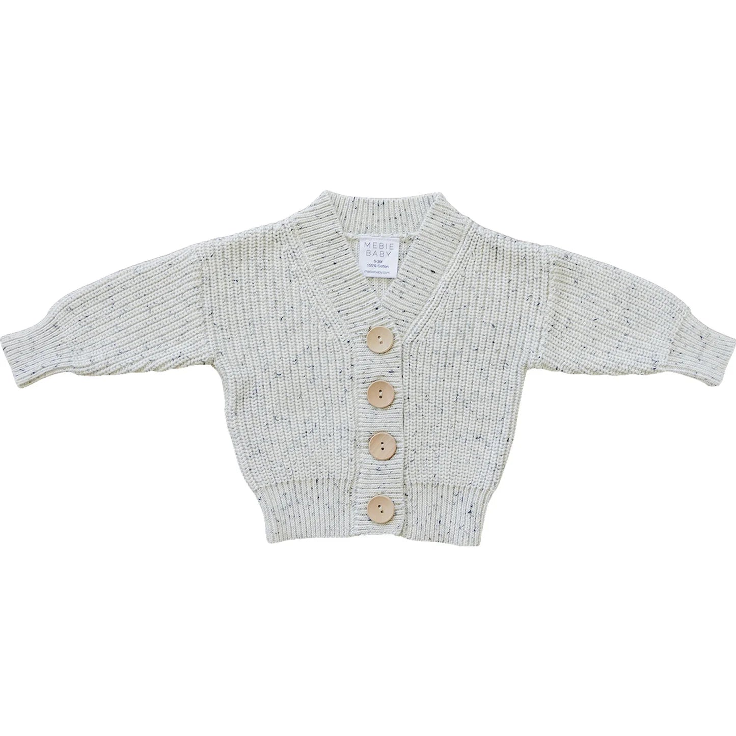 Heathered Grey Chunky knit Cardigan | Mebie