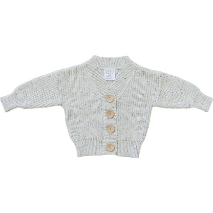 Heathered Grey Chunky knit Cardigan | Mebie