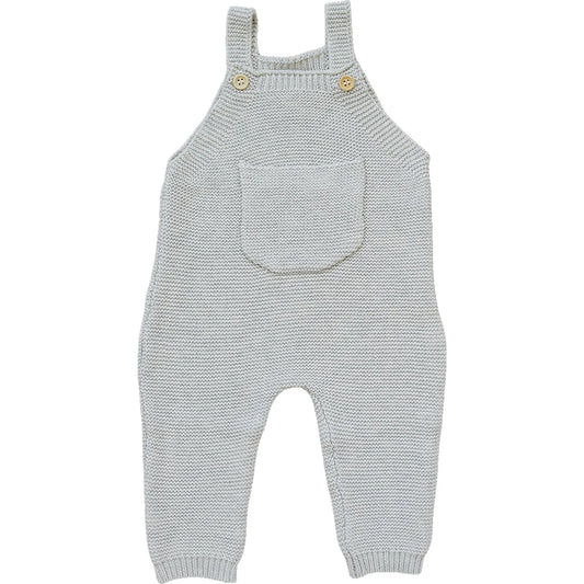 Grey Knit Overalls | Mebie