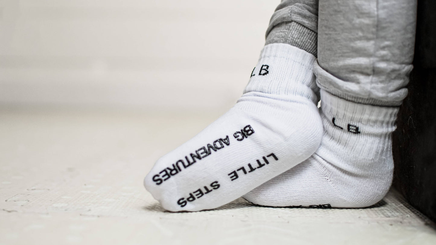 Sock 3-Pack White | Little Bipsy